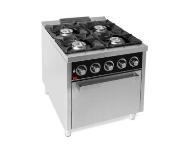 Cocina Gas 4 Fuegos Serie 900 con Horno GN 2/1 C4F900H hostelería profesional
