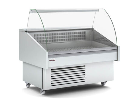 Vitrina pescadera Hydro EEC-RR de Docriluc con cristal curvo