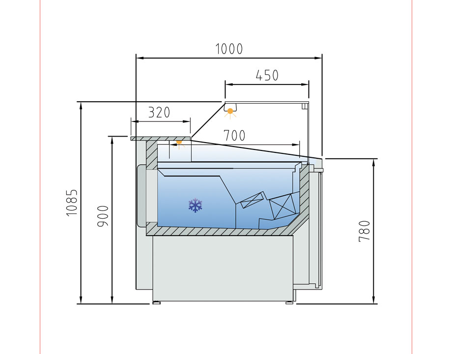 SECCION VEG-10 Vitrina Pastelera Valorian Docriluc VEG-10 - Imagen 3