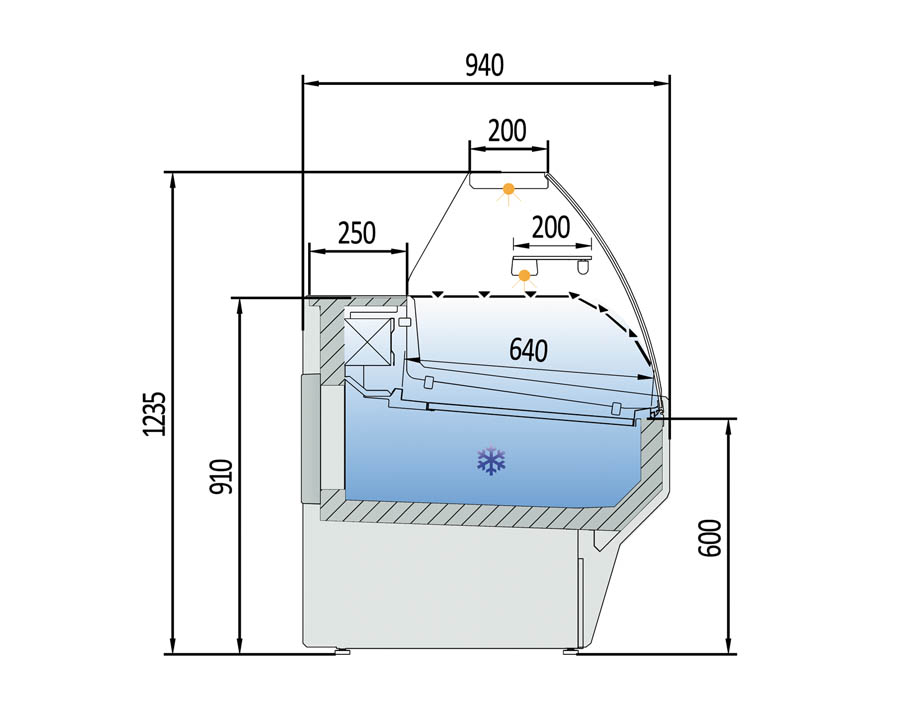VE-9-C-PLANO Vitrina Vesper VE-9-RR y VE-9-C - Imagen 4