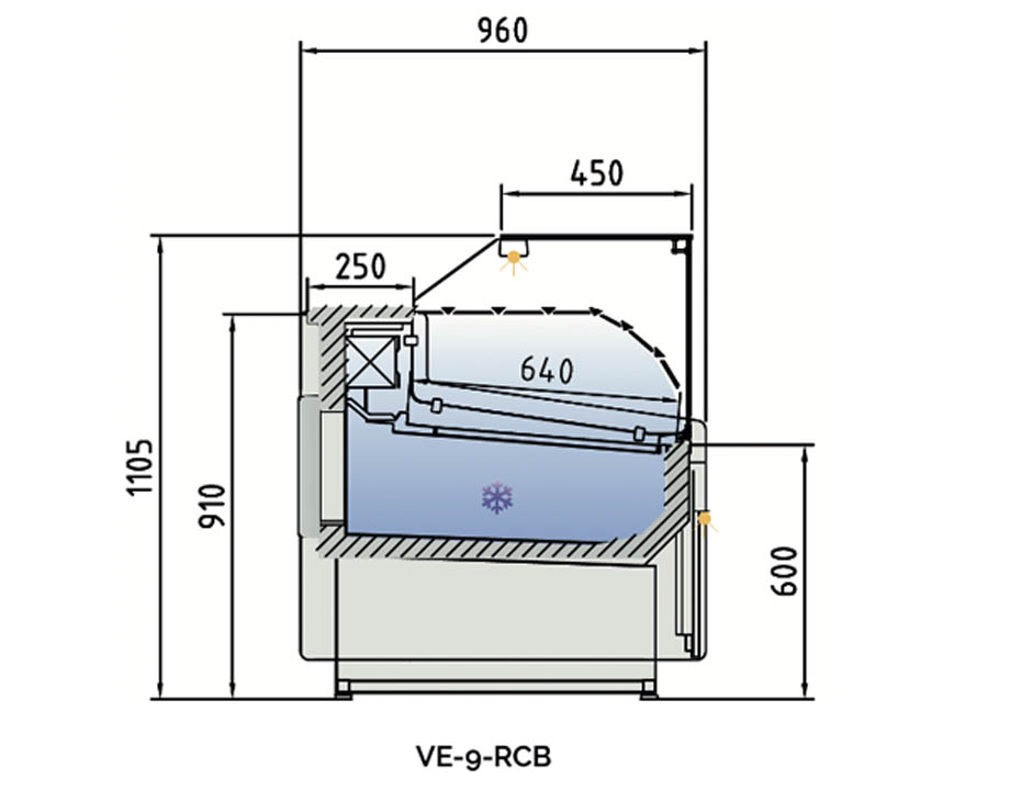 VE-9-RCB-PLANO Vitrina Juniper VE-9-RCB de Docriluc - Imagen 3