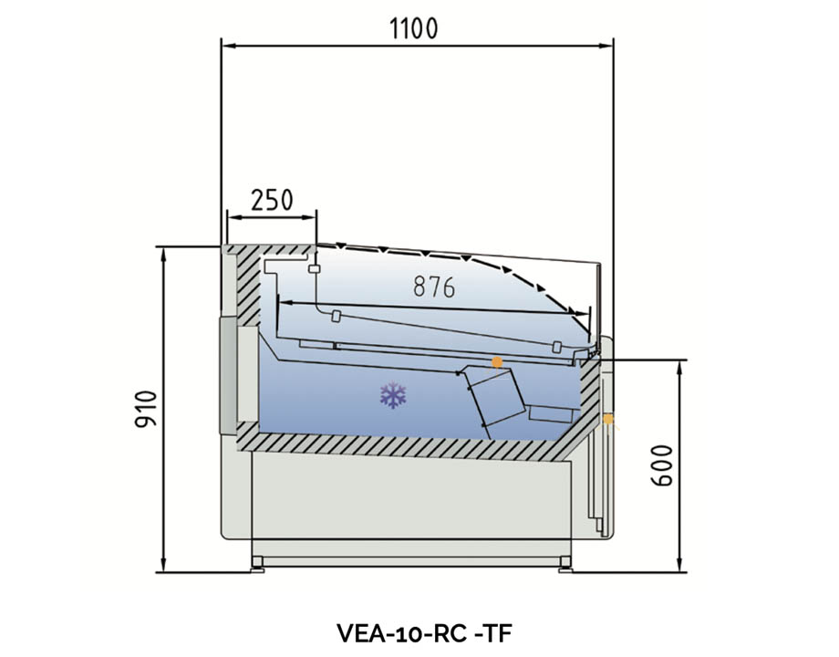 VEA-10-RC-TF-PLANO Vitrina Juniper VEA-10-RC-TF de Docriluc - Imagen 3
