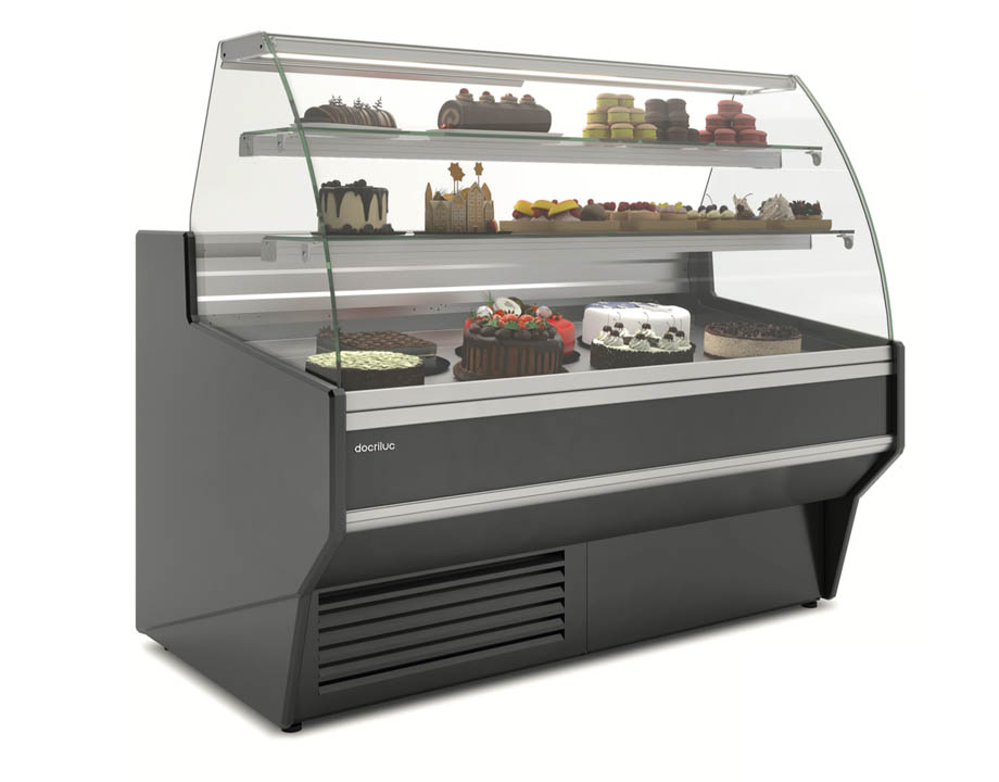 VEP-9-C-FRONTAL Vitrina Pastelera Industrial Frigorifica Vesper Curva