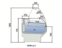 Vitrina Neria VEPD-9-RR y VEPD-9-C VEPD-9-RR/C hostelería profesional — detalle