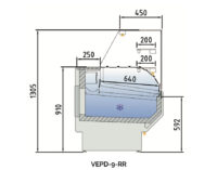 Vitrina Neria VEPD-9-RR y VEPD-9-C VEPD-9-RR/C hostelería profesional — panel de control