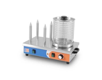 Maquina de perritos al vapor 4 pinchos Clima Hosteleria vidrio templado