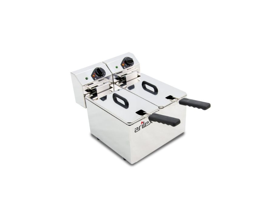 Freidora Eléctrica Doble Cuba 5+5 Litros Arilex EVOLUTION Sobremesa EVO55 hostelería profesional