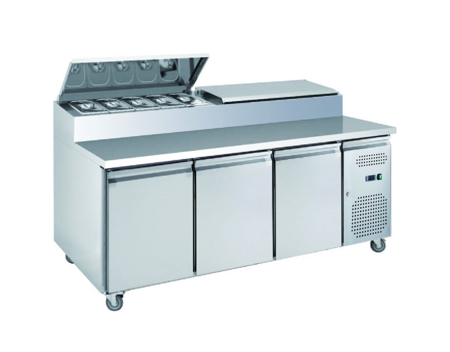 Mesa Ensaladera Refrigerada con Vitrina de Ingredientes 600L Gasfrit gf057 hostelería profesional