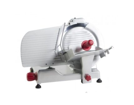 Cortadora de fiambre transmisión correa 220mm ABC 220-SA, compacta para bar y charcutería pequeña