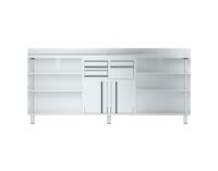 Mueble cafetero profesional INFRICO MCAF-1000-CD vista frontal completa