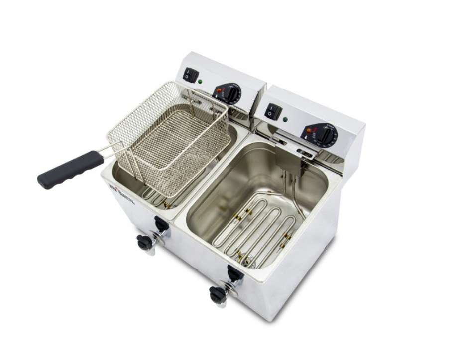 Freidora Eléctrica Doble 12+12 Litros con Grifo de Vaciado Arilex EVOLUTION EVO1212G hostelería profesional