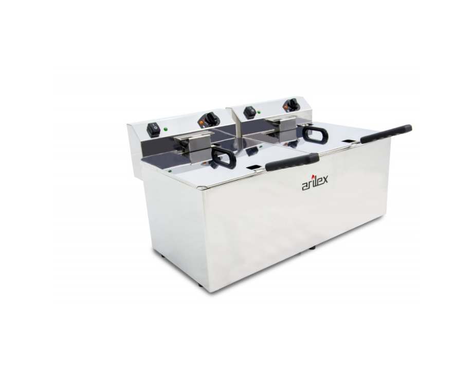 Freidora Eléctrica Doble Cuba 12+12 Litros Arilex EVOLUTION Sobremesa EVO1212 hostelería profesional