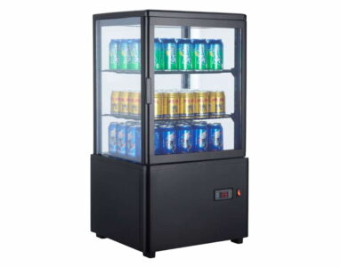 Expositor de tartas — Expositor Refrigerado 4 Caras 58L Negro Clima Hosteleria XC58L-N