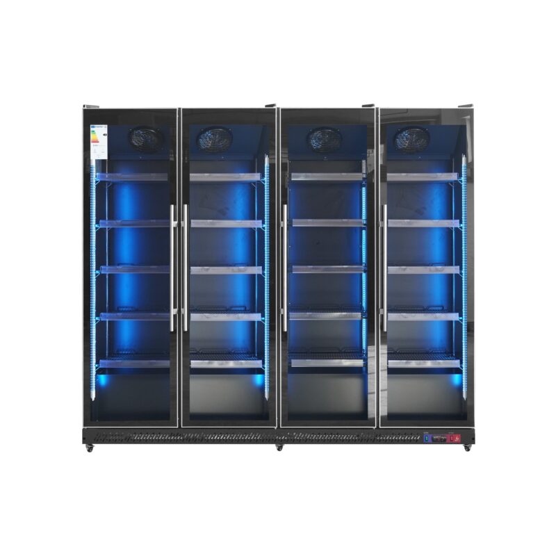 Armario Expositor Refrigerado 4 Puertas 2000L LED Multicolor Gasfrit GF400D hostelería profesional