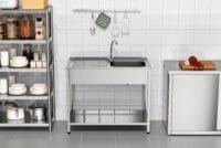 Fregadero Industrial 1 Seno Desmontable 800x500x850mm Gasfrit GF3203 hostelería profesional — detalle