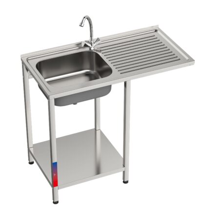 Fregadero Industrial 1 Seno Escurridor y Grifo 1000x500mm Gasfrit gfy06 hostelería profesional