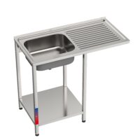 Fregadero Industrial 1 Seno Escurridor y Grifo 1000x500mm Gasfrit gfy06 hostelería profesional