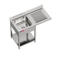 Fregadero Industrial con Hueco para Lavavajillas Bajo Encimera 1200x600mm Gasfrit gfy09 hostelería profesional