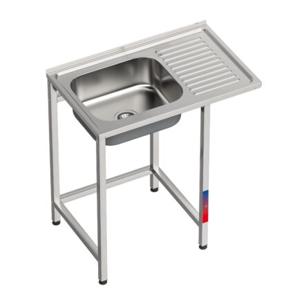 Fregadero Industrial 1 Seno con Escurridor y Grifo 800x500mm Gasfrit gfy03 hostelería profesional