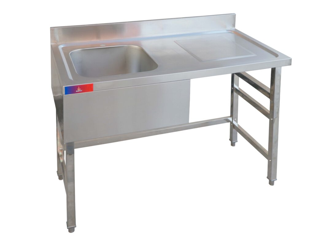 Fregadero Industrial 1 Seno Soldado 1200x600x850mm Peto 100mm Gasfrit GF078 hostelería profesional