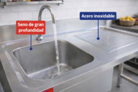 Fregadero Industrial 1 Seno Soldado 1200x600x850mm Acero Inox Gasfrit GF080 - Imagen 3