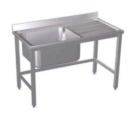 Fregadero Industrial Soldado Acero Inox 1400x600x850mm Gasfrit gf988 hostelería profesional