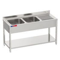 Fregadero Industrial Inoxidable 1600x600x850mm 1 Seno Alto Volumen Gasfrit GFy15 hostelería profesional — detalle