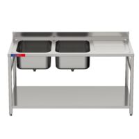 Fregadero Industrial Acero Inox 1600x600x850mm 1 Seno Gasfrit GFy13 hostelería profesional — detalle