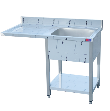 Fregadero Industrial 1 Seno Encimera Reforzada 65mm 1200x600mm Gasfrit gf1114 hostelería profesional