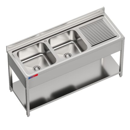 Fregadero Industrial Inoxidable 1600x600x850mm 1 Seno Alto Volumen Gasfrit GFy15 hostelería profesional