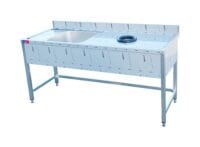 Fregadero Industrial con Hueco Basura 1800x750x850mm 2 Senos Gasfrit gf1153 hostelería profesional