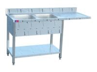 Fregadero Industrial 2 Senos 1800x700x850mm Inoxidable Gasfrit gf1124 hostelería profesional