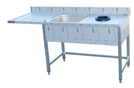 Fregadero Industrial con Hueco Basura 1800x750x850mm Gasfrit gf1143 hostelería profesional