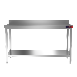 Mesa de Trabajo Mural Inox 1200x700 mm con Peto Gasfrit GF220 hostelería profesional