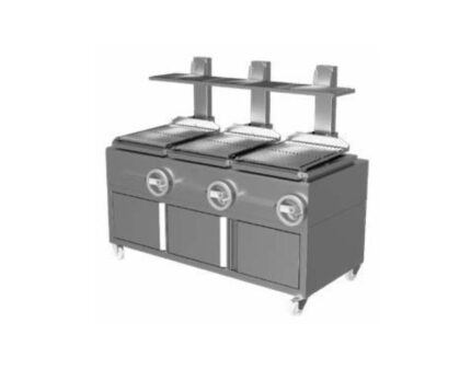 Parrilla de Carbón con Mueble 3 Cuerpos Adler GP3GC hostelería profesional