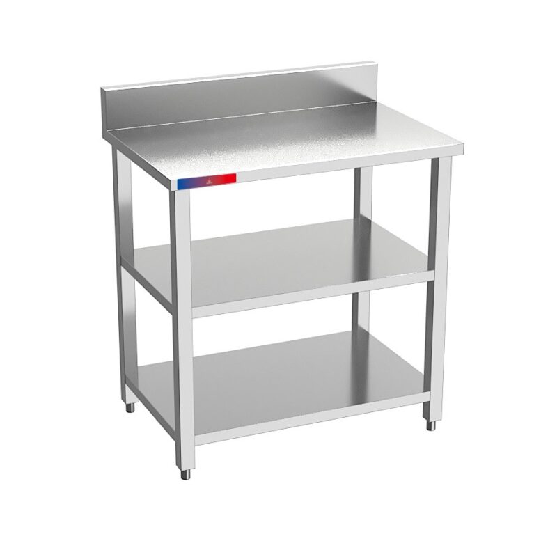 Mesa Contra Barra Inox 1000x300 mm con Peto Gasfrit gfc01 hostelería profesional