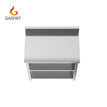 Mesa Contra Barra Inox 1500x300mm Fondo Estrecho con Peto Gasfrit gfc02 hostelería profesional — vista lateral