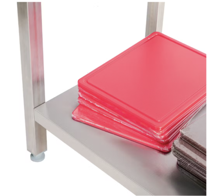 Mesa de Trabajo Central Inox 1200x600 mm Gasfrit GF96 hostelería profesional — vista lateral