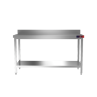 Mesa Contra Barra 2500x700mm Acero Inox con Peto Gasfrit GF224 hostelería profesional