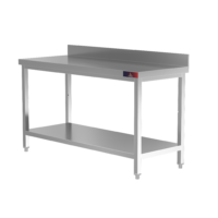 Mesa Contra Barra 2500x700mm Acero Inox con Peto Gasfrit GF224 hostelería profesional