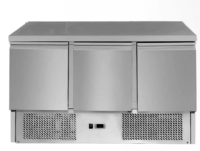 Mesa Bajo Mostrador Compacta Refrigerada 3 Puertas 1360x700mm sin Peto Gasfrit GF064 hostelería profesional