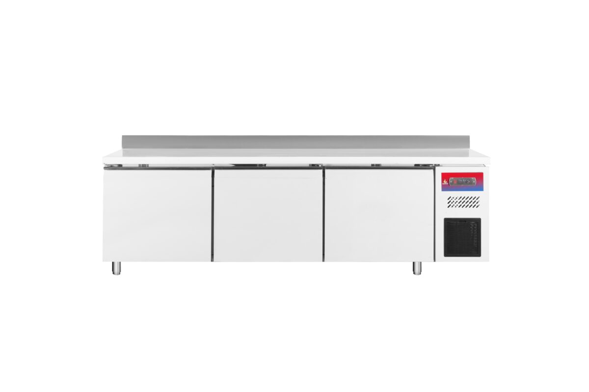 Mesa Bajo Mostrador Refrigerada 3 Puertas 2000x600x950mm con Peto Gasfrit GFH115 hostelería profesional