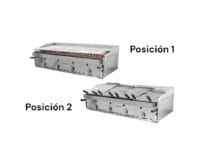 Barbacoa Lava Volcánica 120 cm Elevable Vascas y Peto Inox + Pavonadas Maiser B-120X+MPVE hostelería profesional