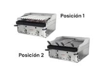 Barbacoa Lava Volcánica 60 cm Elevable Vascas y Peto Inox + Pavonadas Maiser B-60X+MPVE hostelería profesional
