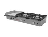 Cocina a Gas 2 Fuegos + Plancha 40cm Cromo Duro Maiser CG24KR hostelería profesional