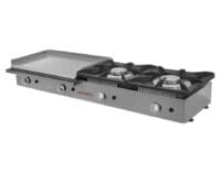 Cocina a Gas 2 Fuegos + Plancha 60cm Acero Laminado Maiser CG26L hostelería profesional