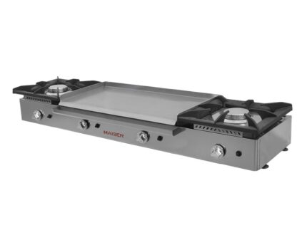 Cocina a Gas 2 Fuegos con Plancha 80cm Laminada Maiser — Maiser