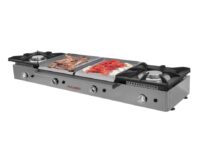 Cocina a Gas 2 Fuegos + 2 Planchas 40cm Acero Rectificado 8mm Maiser CG8R244 hostelería profesional
