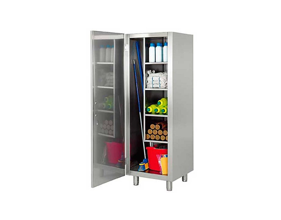 Armario de Limpieza Acero Inoxidable 1 abatible con cerradura Edenox AL1P-66 EDENOX-AL1P-66 hostelería profesional