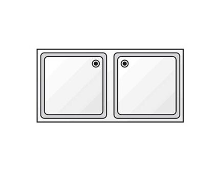 Fregadero Industrial 2 Cubas 1000x600mm Kit Completo Edenox FI-106/20 EDENOX-FI-106-20 hostelería profesional